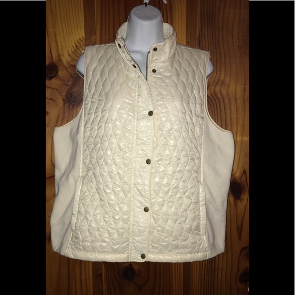 Talbots Cream Vest XLP - Picture 1 of 9